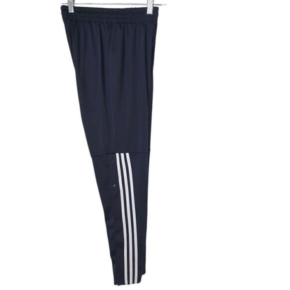 Adidas Men's Small Training Joggers Workup Pants Pockets Navy Snap Ankles Sm - Picture 4 of 6